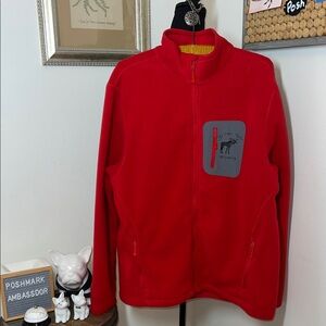 Red Jackson Hole Wyoming Fleece Jacket by Outfitter Trading Co. SZ. XL